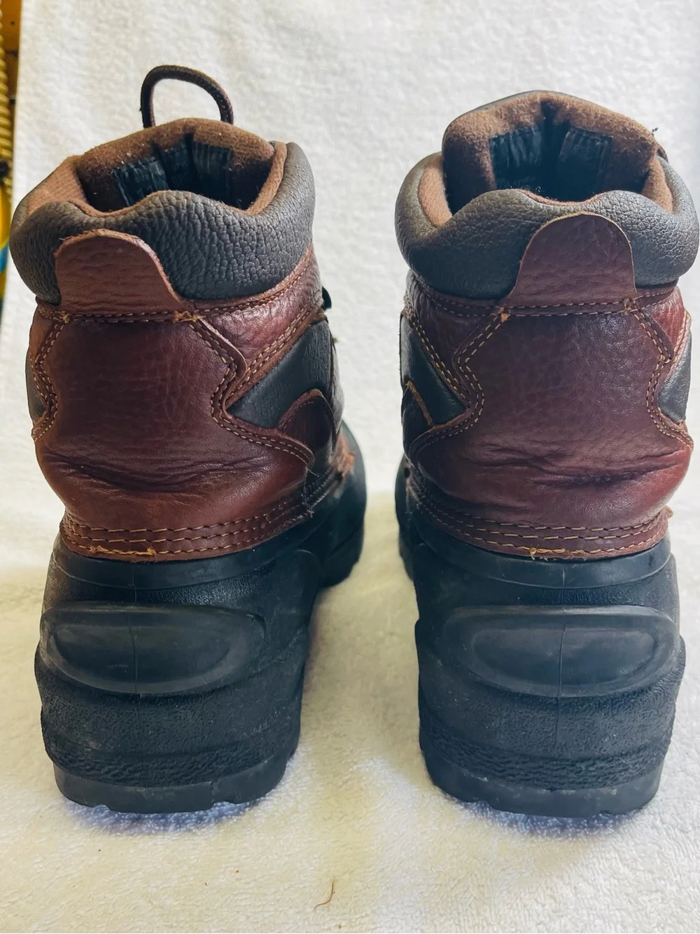 Trader Bay Leather Lace-Up Ankle Snow Hiking Boots Brown/Black Men’s Size 11